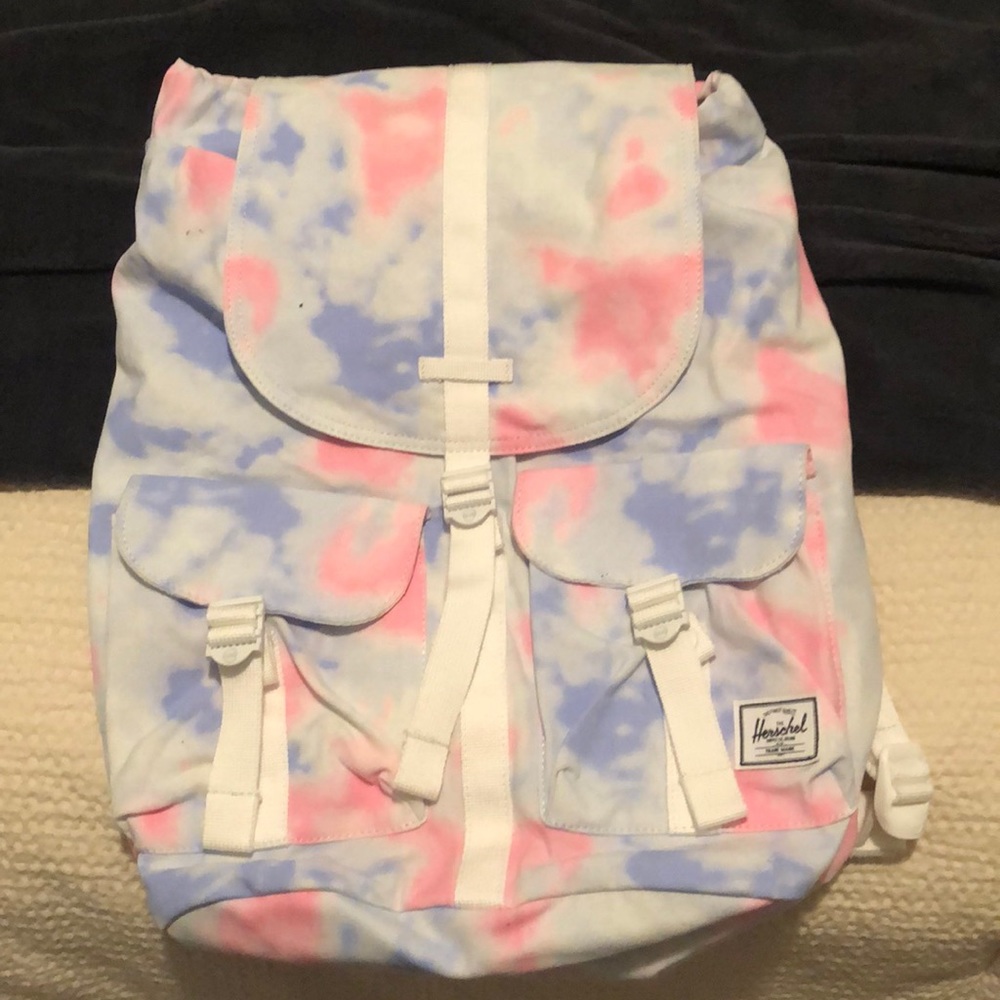 Pastel tie die backpack